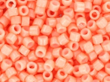 Miyuki Delica beads duracoat opaque dark salmon, 5g 11/0 DB2112, cylindrical beads, light pink Miyuki, DB 2112, Delica opaque pink