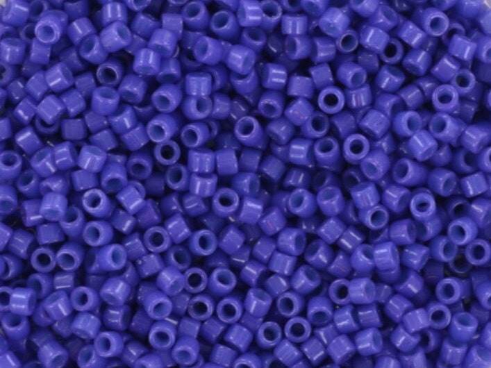 Miyuki Delica beads duracoat opaque indigo blue, 5g 11/0 DB2359, cylindrical beads, dark blue Miyuki, DB 2359, Delica opaque dark navy