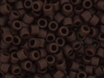 Miyuki Delica beads opaque matte espresso brown, 5g 11/0 color DB 1910, cylindrical beads, dark brown Miyuki DB1910