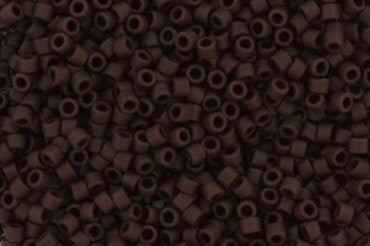 Miyuki Delica beads opaque matte espresso brown, 5g 11/0 color DB 1910, cylindrical beads, dark brown Miyuki DB1910