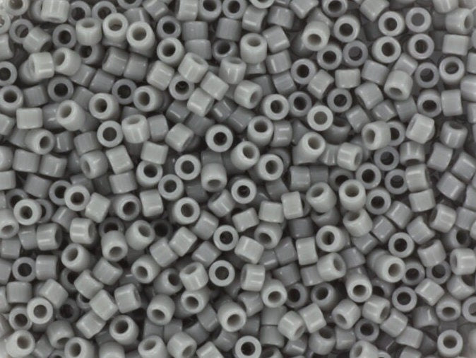 Miyuki Delica beads opaque gray, 5g 11/0 DB731, beads for jewelry making, beads from japan, cylindrical beads, seed beads