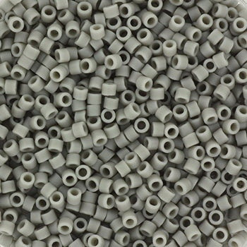 Miyuki Delica beads opaque matte gray, 5g 11/0 color DB 761, cylindrical beads, matte gray Miyuki DB761