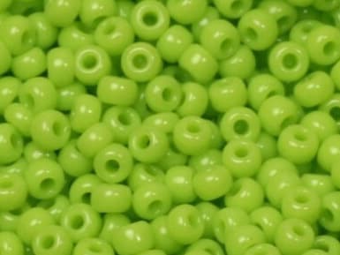 Miyuki seed beads opaque chartreuse green, size 11/0, color 416, japanese beads, light green beads, size 2mm, Miyuki green seed beads