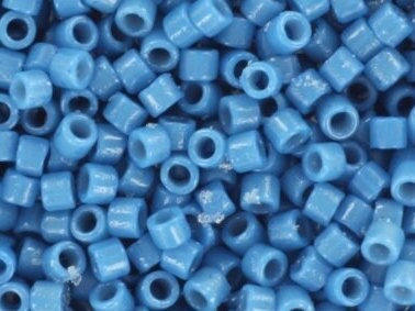 Miyuki Delica beads duracoat opaque dyed juniper berry, 5g 11/0 color DB 2135, cylindrical beads, Miyuki opaque blue DB2135