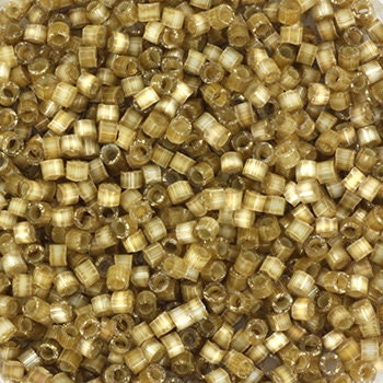 Miyuki Delica beads silk satin variegated taupe color DB671, 5g size 11/0, japanese beads, Miyuki DB 671, cylindrical beads