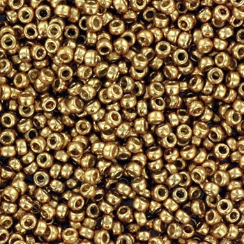 Miyuki seed beads duracoat galvanized champagne size 15/0 4204, beads from japan, round rocailles, high quality beads, small gold beads