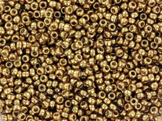 Miyuki seed beads duracoat galvanized champagne size 15/0 4204, beads from japan, round rocailles, high quality beads, small gold beads