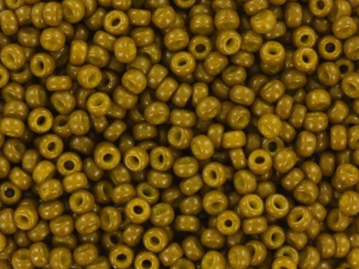 10g Miyuki seed beads 11/0, duracoat opaque spanish olive 4491, japanese beads, brown beads, size 2mm