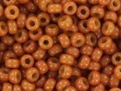 10g Miyuki seed beads 11/0, duracoat opaque cedar 4457, japanese beads, orange beads, size 2mm, Miyuki orange beads