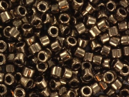 Miyuki Delica beads metallic dark bronze, 5g 11/0 DB 22, Miyuki Delica bronze, metallic brown, japanese beads, Seed beads