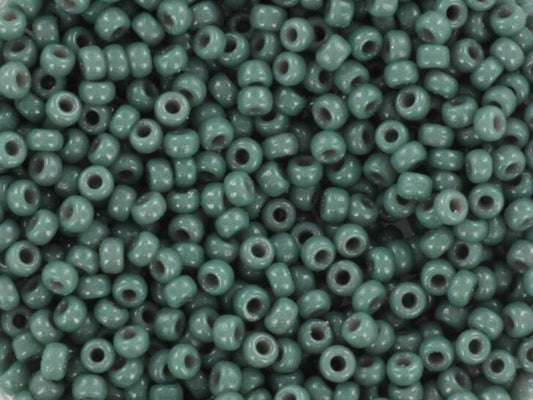 10g Miyuki seed beads 11/0, duracoat opaque eucalyptus 4481, japanese beads, dark green rocailles, size 2mm, Miyuki teal beads