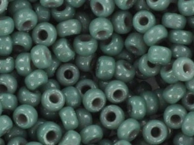 10g Miyuki seed beads 11/0, duracoat opaque eucalyptus 4481, japanese beads, dark green rocailles, size 2mm, Miyuki teal beads