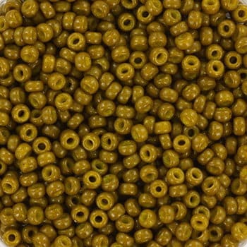 10g Miyuki seed beads 11/0, duracoat opaque spanish olive 4491, japanese beads, brown beads, size 2mm