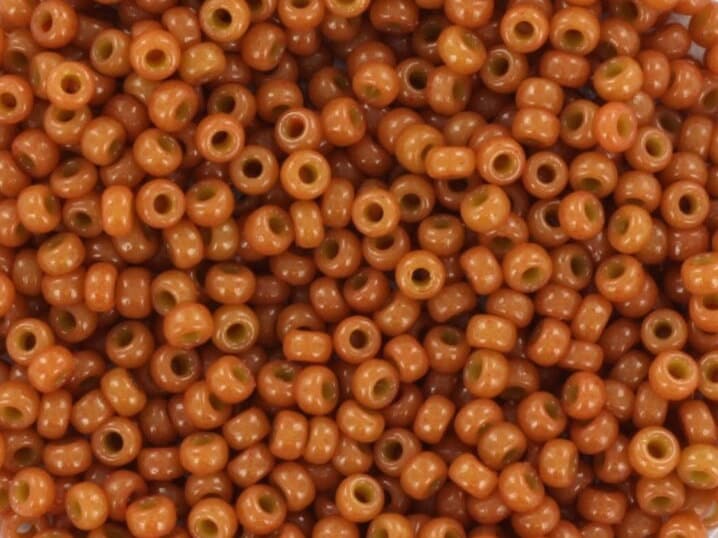 10g Miyuki seed beads 11/0, duracoat opaque cedar 4457, japanese beads, orange beads, size 2mm, Miyuki orange beads