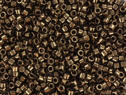 Miyuki Delica beads metallic dark bronze, 5g 11/0 DB 22, Miyuki Delica bronze, metallic brown, japanese beads, Seed beads