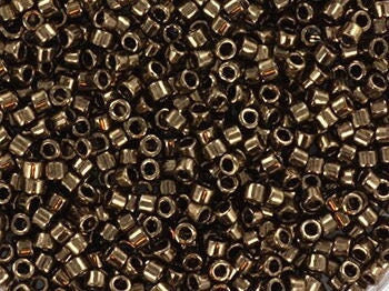 Miyuki Delica beads metallic dark bronze, 5g 11/0 DB 22, Miyuki Delica bronze, metallic brown, japanese beads, Seed beads