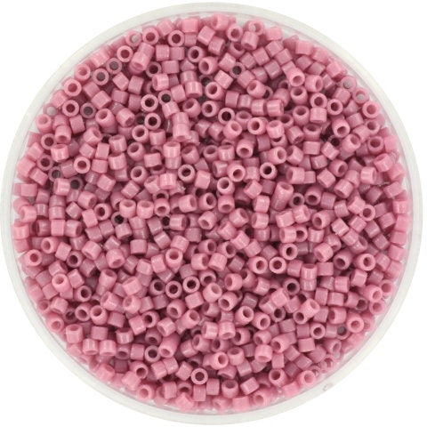 Miyuki Delica beads duracoat opaque dyed hydrangea, 5g 11/0 DB2137, cylindrical beads, DB 2137 miyuki delica pink, purple beads