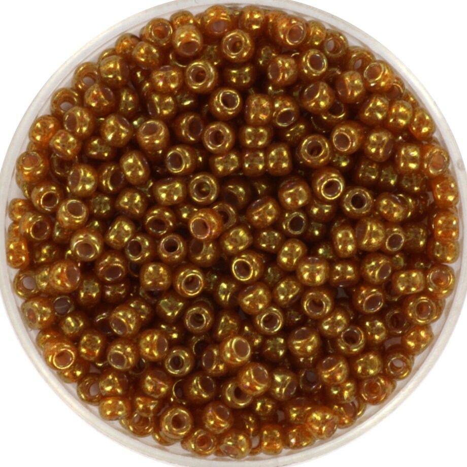 10g Miyuki seed beads 8/0, ceylon translucent spice 2372, japanese beads, translucent brown beads, dark brown beads