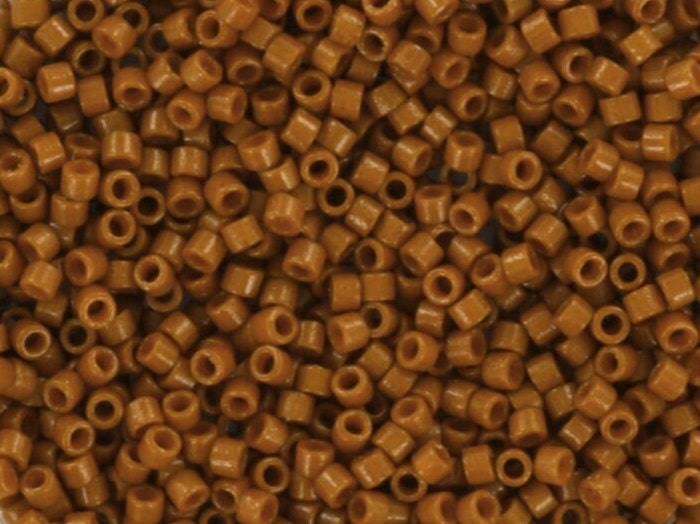 Miyuki Delica beads duracoat opaque dyed persimmon, 5g 11/0 DB2108, cylindrical beads, 1.6mm beads, brown Miyuki, DB 2108