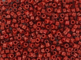 Miyuki Delica beads duracoat opaque dyed maroon, 5g 11/0 DB2120, cylindrical beads, 1.6mm beads, dark red Miyuki, DB 2120