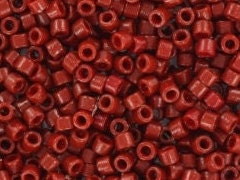 Miyuki Delica beads duracoat opaque dyed maroon, 5g 11/0 DB2120, cylindrical beads, 1.6mm beads, dark red Miyuki, DB 2120