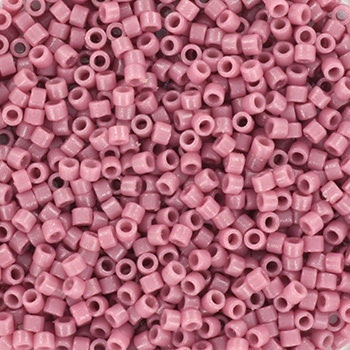 Miyuki Delica beads duracoat opaque dyed hydrangea, 5g 11/0 DB2137, cylindrical beads, DB 2137 miyuki delica pink, purple beads