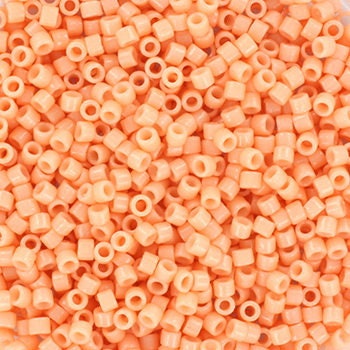 Miyuki Delica beads duracoat opaque dyed tea rose, 5g 11/0 DB2111, cylindrical beads, DB 2111 miyuki delica pink, light pink beads