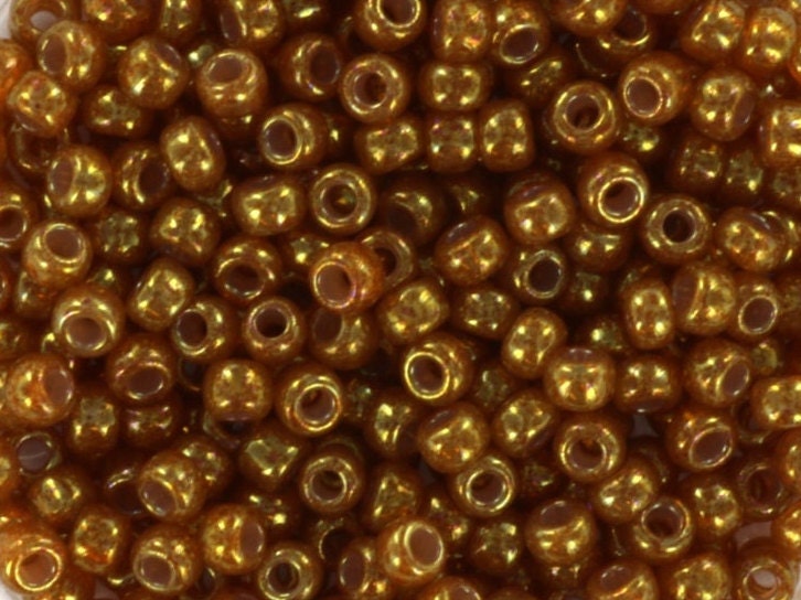 10g Miyuki seed beads 8/0, ceylon translucent spice 2372, japanese beads, translucent brown beads, dark brown beads