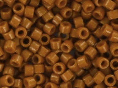 Miyuki Delica beads duracoat opaque dyed persimmon, 5g 11/0 DB2108, cylindrical beads, 1.6mm beads, brown Miyuki, DB 2108