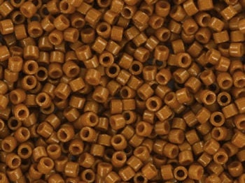 Miyuki Delica beads duracoat opaque dyed persimmon, 5g 11/0 DB2108, cylindrical beads, 1.6mm beads, brown Miyuki, DB 2108