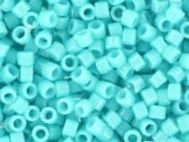 Miyuki Delica beads duracoat opaque dyed underwater blue, 5g 11/0 color DB 2130, cylindrical beads, Miyuki DB2130, Miyuki Delica Blue