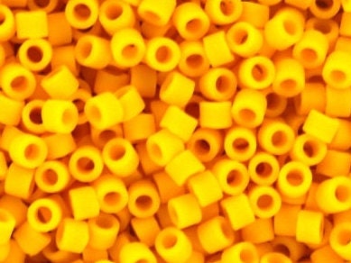 Miyuki Delica beads opaque matte canary, size 11/0 color DB1582, Japanese beads, cylindrical beads, Miyuki yellow, Miyuki DB 1582