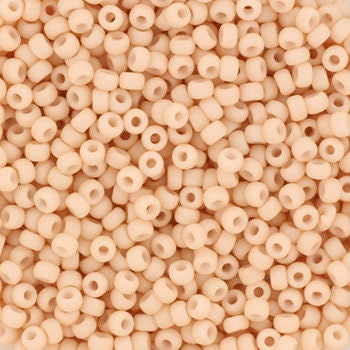 10g Miyuki seed beads 11/0, opaque matte blush 2023, japanese beads high quality, soft pink rocailles, size 11 2mm