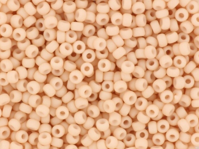 10g Miyuki seed beads 11/0, opaque matte blush 2023, japanese beads high quality, soft pink rocailles, size 11 2mm