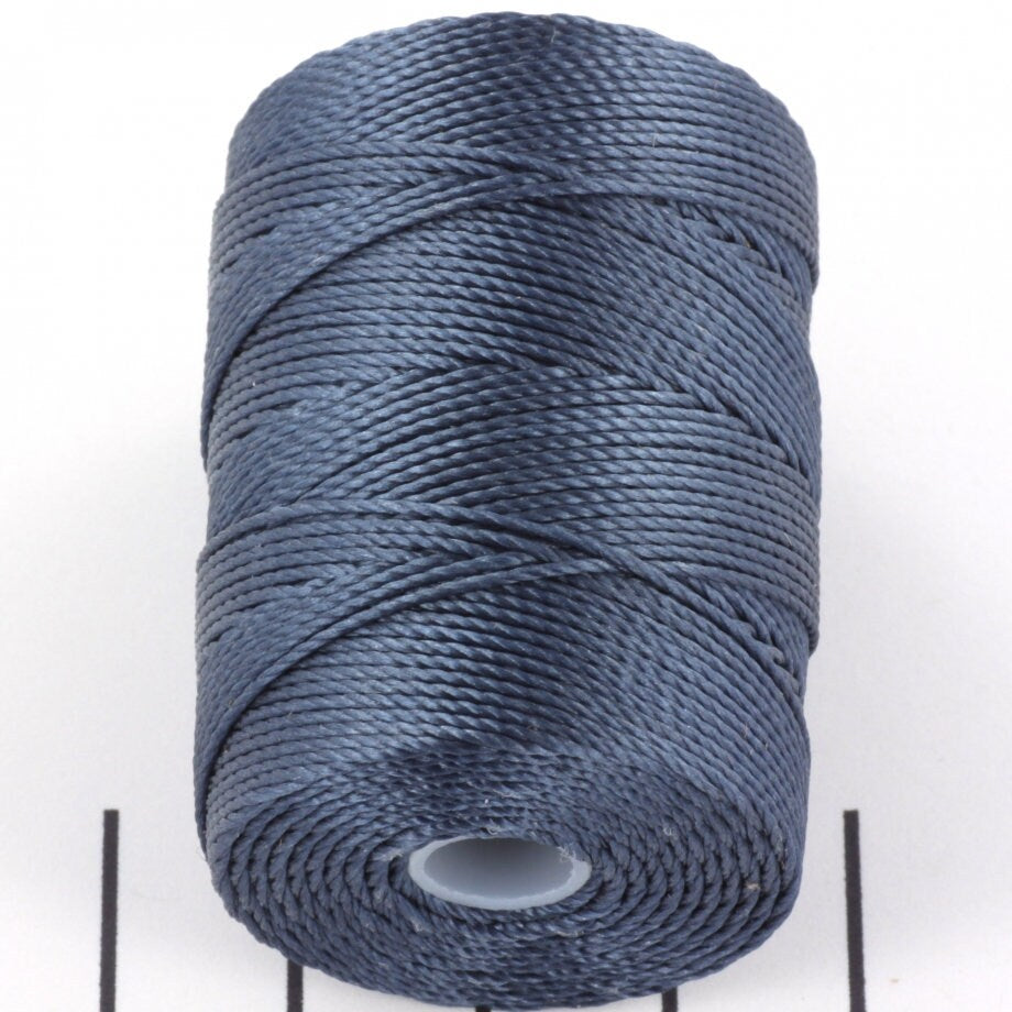 5 meters C-lon bead cord 0.5 mm Indigo, macrame cord dark blue, micro macrame nylon cord, kumihimo yarn, blue C Lon thread, night blue