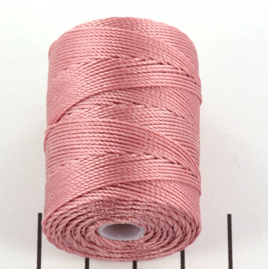 5 meters C-lon bead cord 0.5 mm rose, macrame cord pink, micro macrame nylon cord, kumihimo yarn, light pink