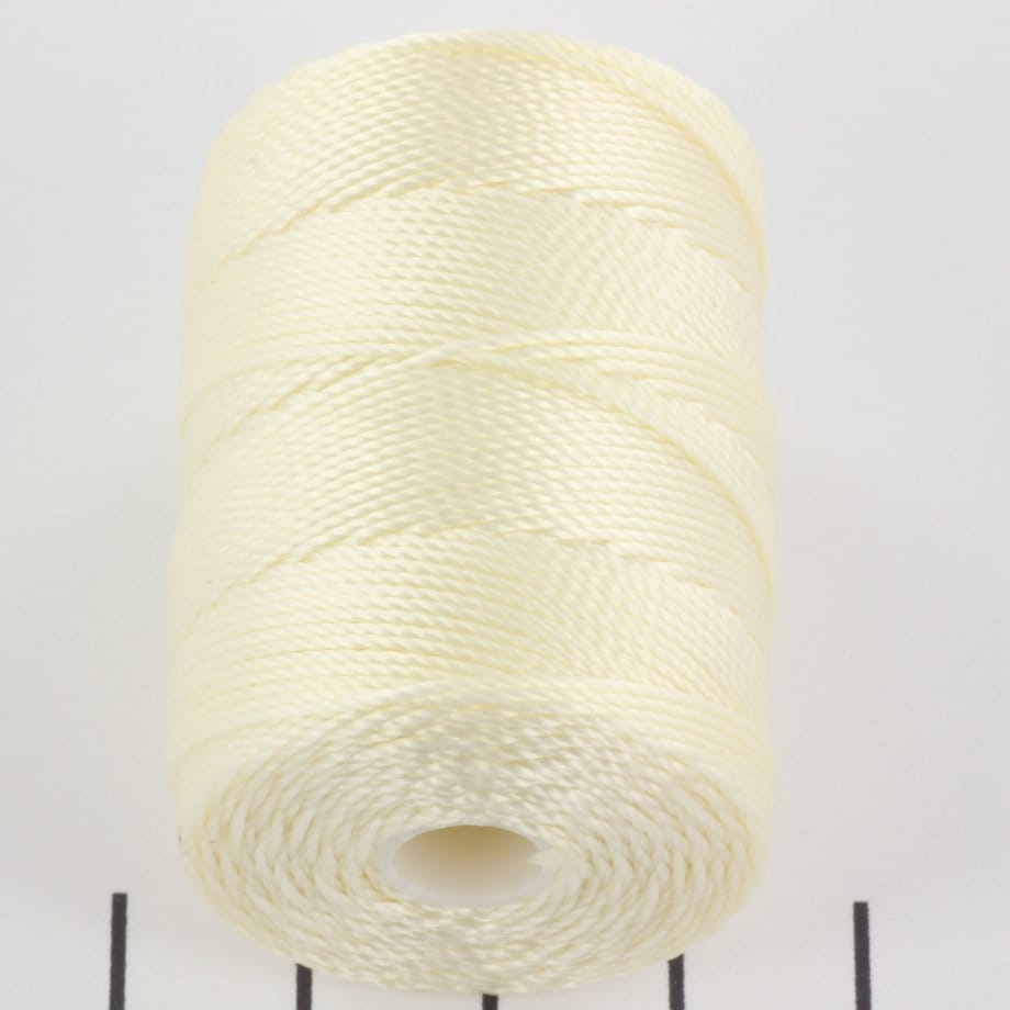 5 meters C-lon bead cord 0.5 mm Vanilla, macrame cord off white, micro macrame nylon cord, kumihimo yarn, beige C Lon thread, light cream