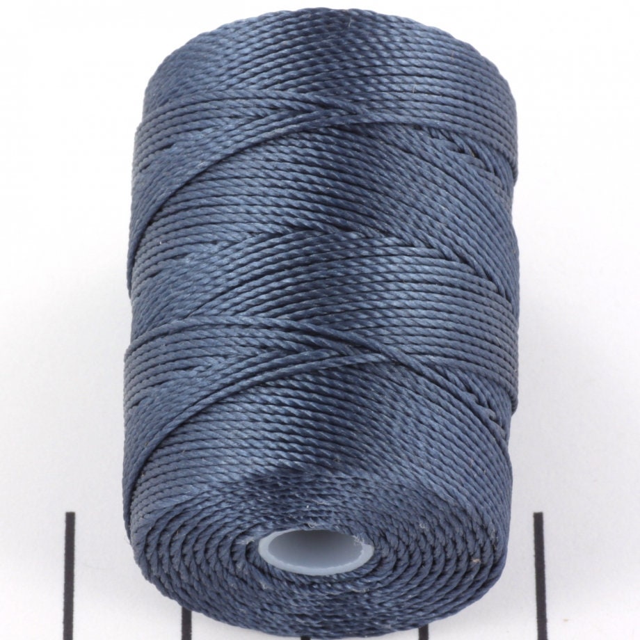 5 meters C-lon bead cord 0.5 mm Indigo, macrame cord dark blue, micro macrame nylon cord, kumihimo yarn, blue C Lon thread, night blue