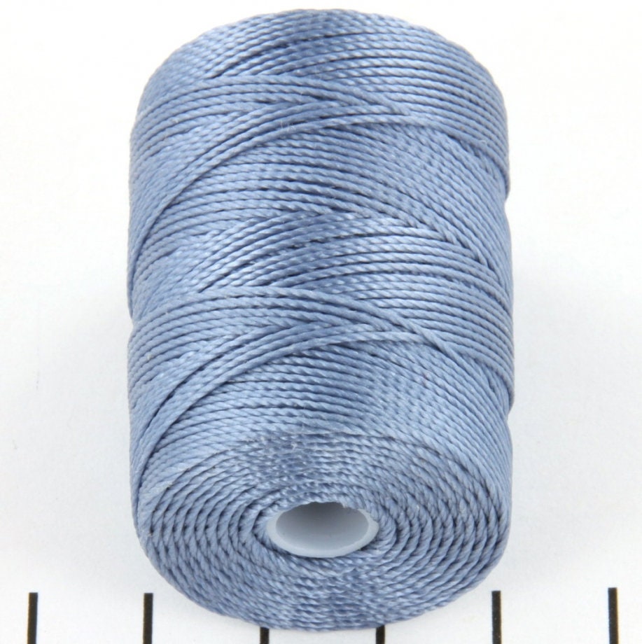 5 meters C-lon bead cord 0.5 mm Light Blue, macrame cord blue, micro macrame nylon cord, kumihimo yarn, blue C Lon thread