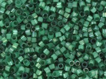 Miyuki Delica beads silk satin dyed emerald, green color DB1814, 5g size 11/0, japanese beads, Miyuki color DB-1814, cylindrical beads