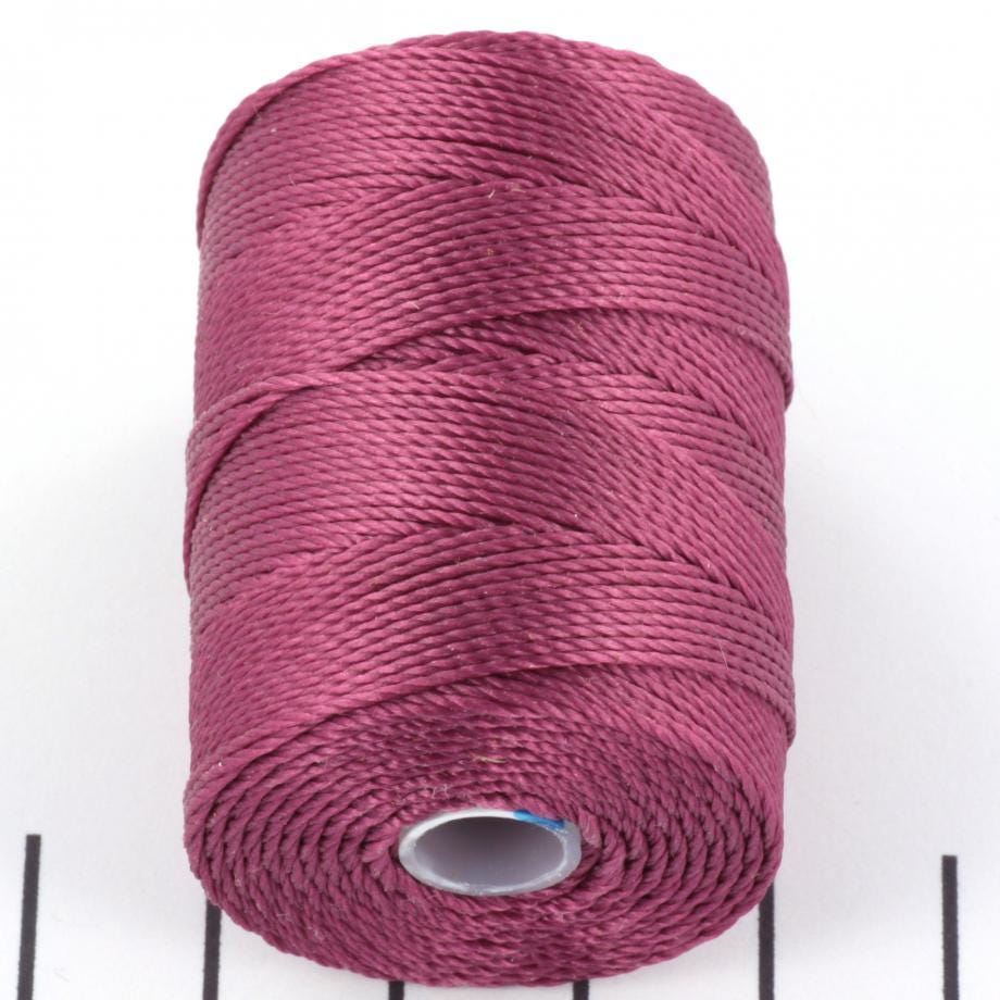 5 meters C-lon bead cord 0.5 mm cerise, macrame cord dark pink, micro macrame nylon cord, kumihimo yarn, fuchsia red