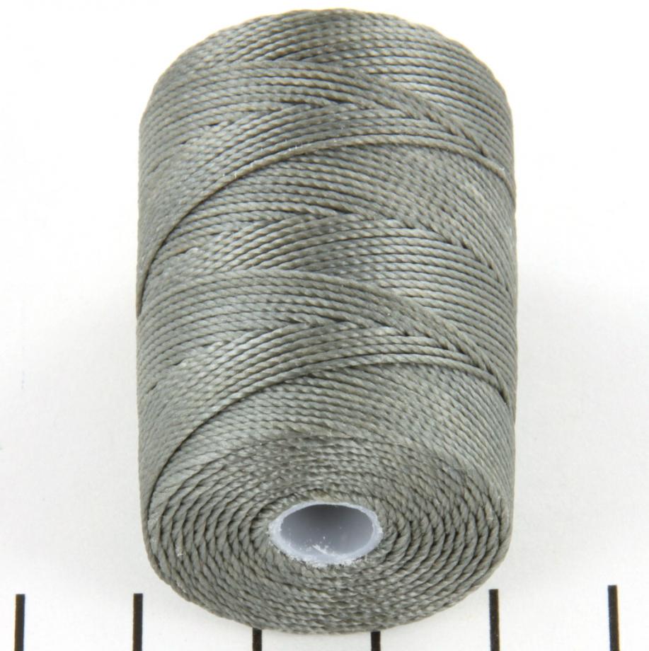 5 meters C-lon bead cord 0.5 mm gunmetal, macrame cord gray, micro macrame nylon cord, kumihimo yarn, gray