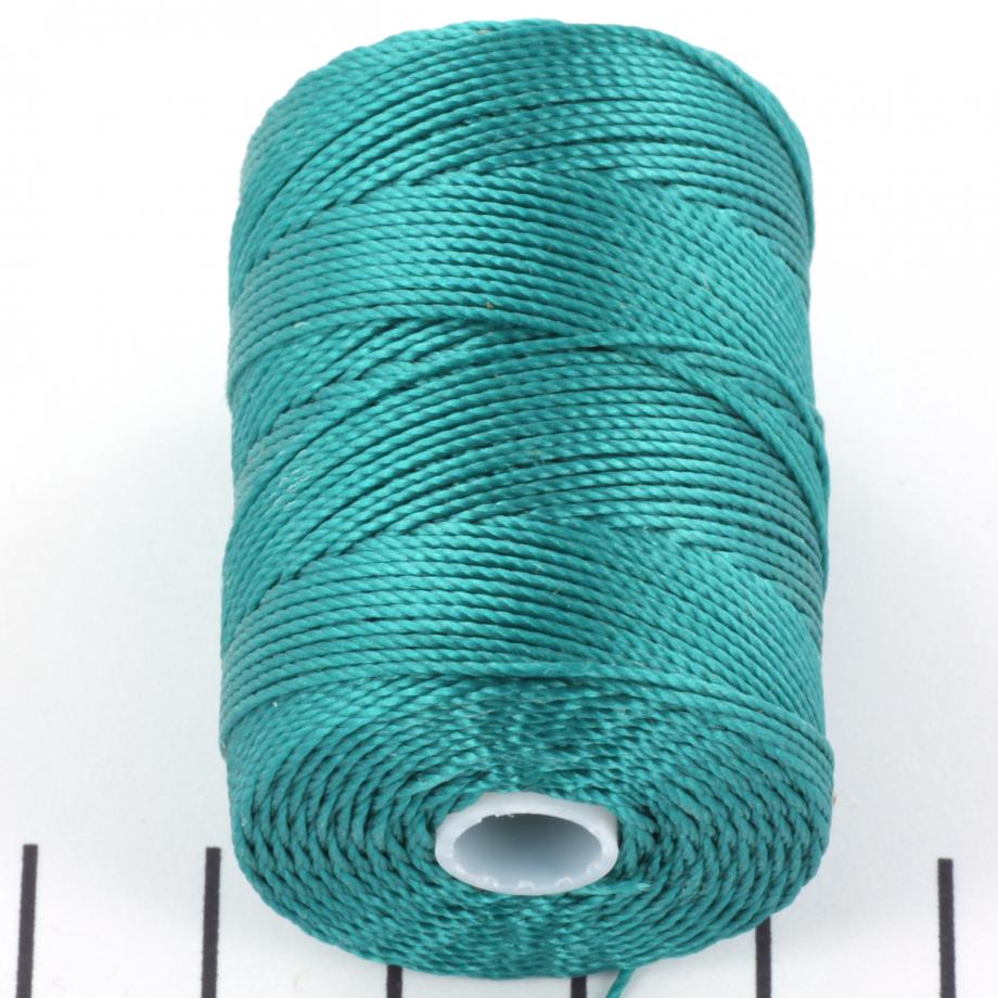 5 meters C-lon bead cord 0.5 mm teal, macrame cord green, micro macrame nylon cord, kumihimo yarn, aqua blue