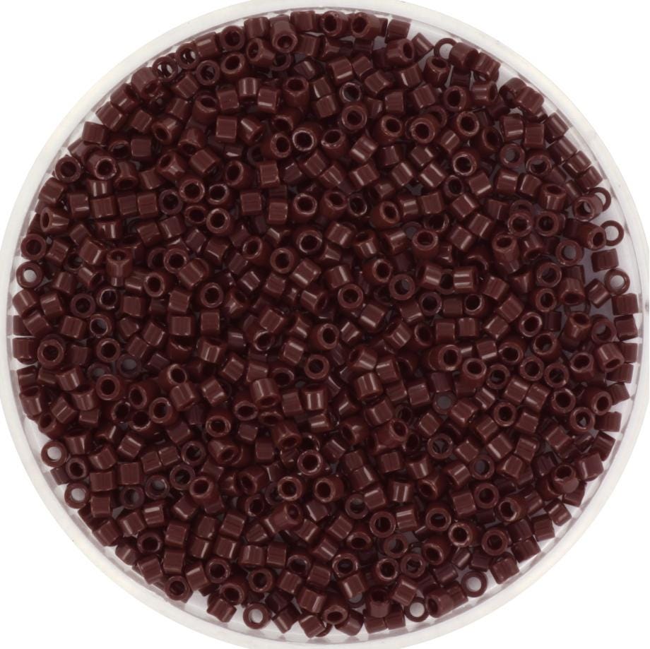 Miyuki Delica beads opaque currant, 5g 11/0 color DB 1134, cylindrical beads, brown Miyuki, DB1134, opaque colors