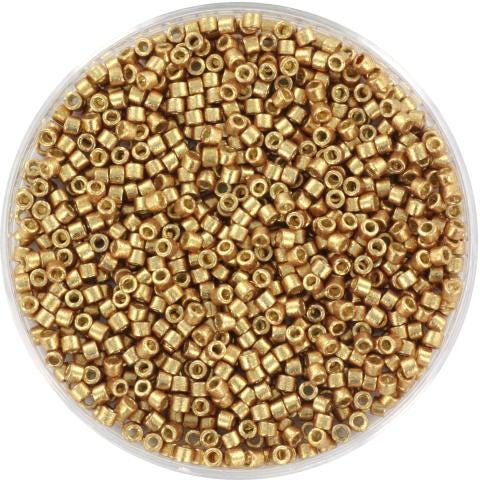 Miyuki Delica beads duracoat galvanized champagne, 5g 11/0 DB 1834, beads for jewelry making, beads from japan, Champagne gold, dark gold