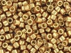 Miyuki Delica beads duracoat galvanized champagne, 5g 11/0 DB 1834, beads for jewelry making, beads from japan, Champagne gold, dark gold