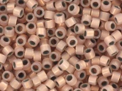 Miyuki Delica beads copper lined opal, 5g 11/0 DB 191, beads for jewelry making, beads from japan, light pink, inside color