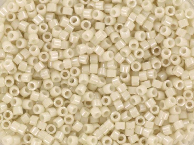 Miyuki Delica beads opaque luster limestone, size 11/0 color DB 211, Japanese beads, cylindrical beads, Miyuki Delica beige, Miyuki DB211