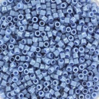 Miyuki Delica beads opaque luster denim blue, 5g 11/0 color DB 266, cylindrical beads, light blue beads, opaque glazed blue, color DB0266