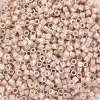 Miyuki Delica beads opaque pink champagne ceylon, 5g 11/0 DB1535, luster beige Miyuki beads, color DB 1535, Miyuki luster light rose